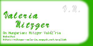 valeria mitzger business card